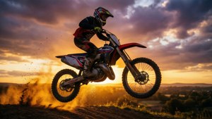 Sunset Flight Dirt Bike