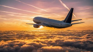 Sunset Flight Over Clouds