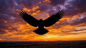 Sunset Flight Silhouette
