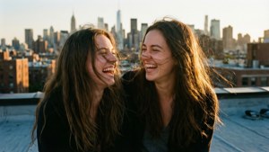 Sunset Friendship Laughter