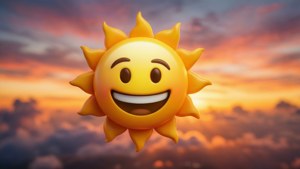 Sunset Glow Sun Emoji