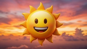Sunset Glow Sun Emoji
