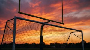 Sunset Goal Post Silhouette