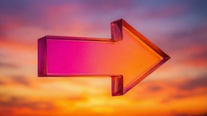 Sunset Gradient Arrow