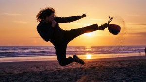 Sunset Hacky Sack Kick