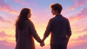 Sunset Handhold Besties