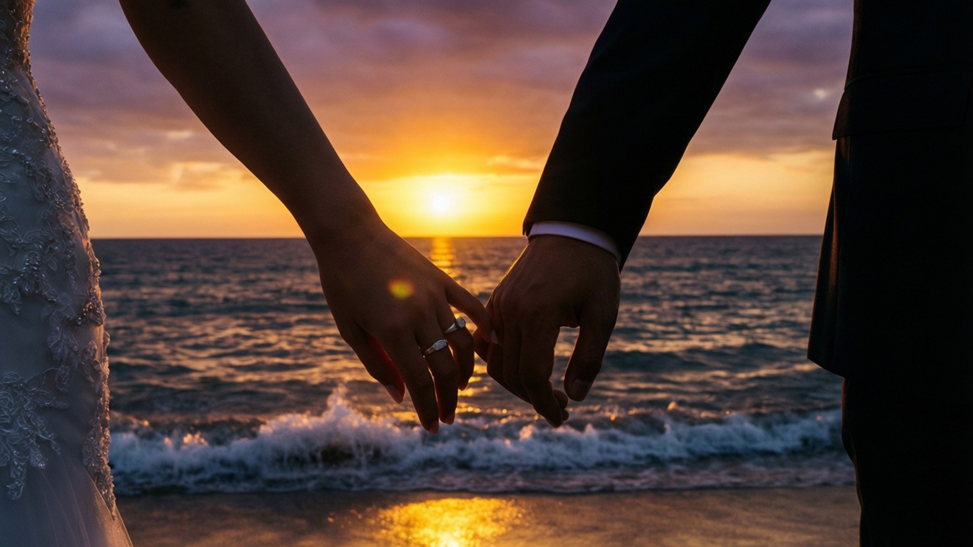 Sunset Hands by Wallpapers.art Studio