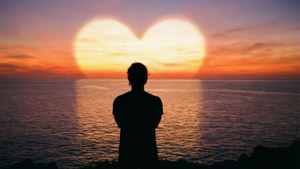 Sunset Heart Silhouette