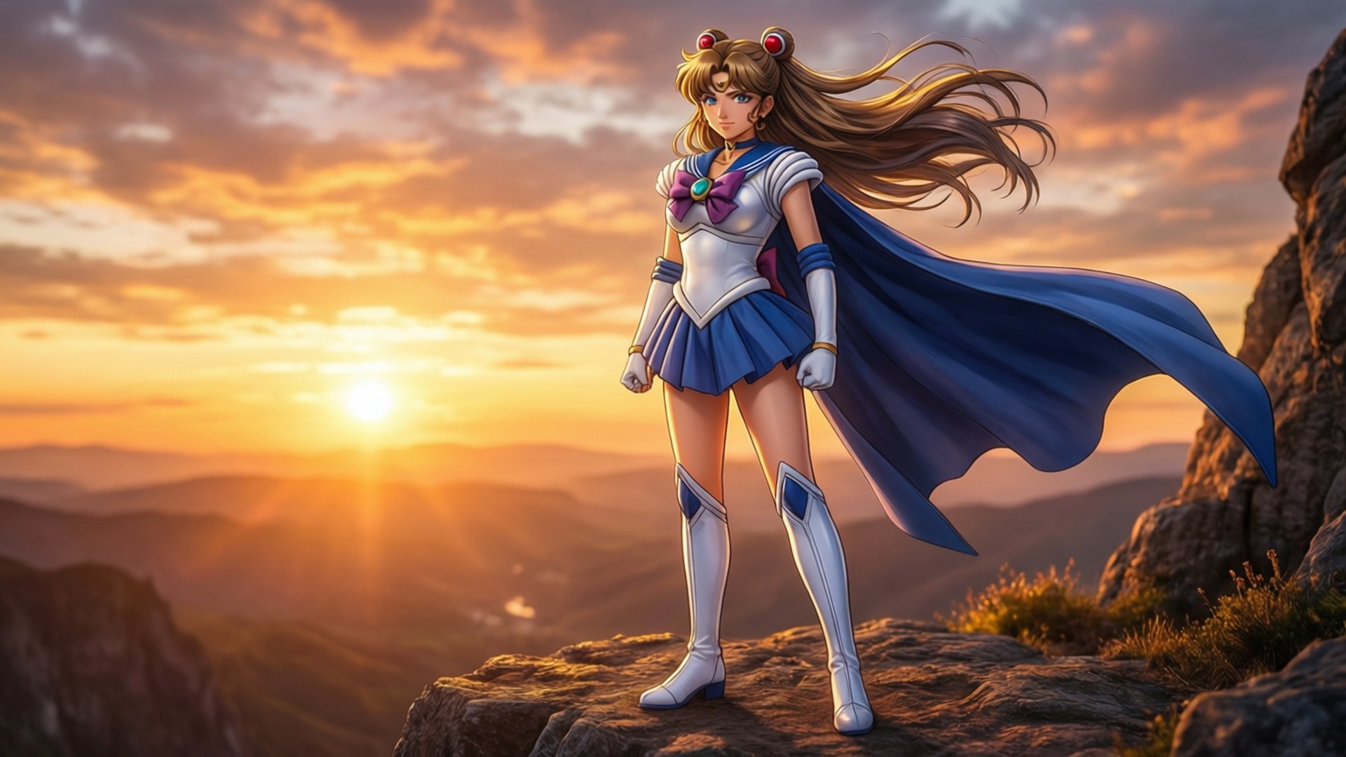 Sunset Heroic Stand by Wallpapers.art Studio