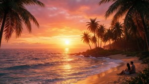 Sunset Island Evening