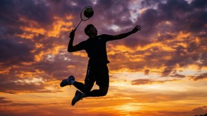 Sunset Jump Smash Silhouette