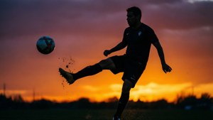 Sunset Kick Silhouette