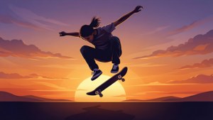 Sunset Kickflip Silhouette