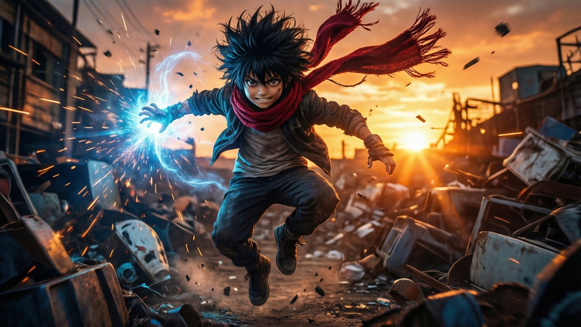 Sunset Leap by Wallpapers.art Studio