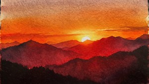 Sunset Mountain Airbrush