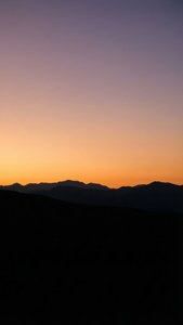 Sunset Mountain Silhouette