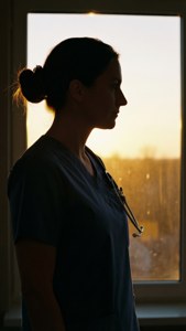 Sunset Nurse Silhouette