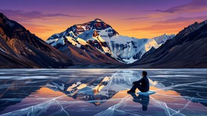 Sunset on Ice