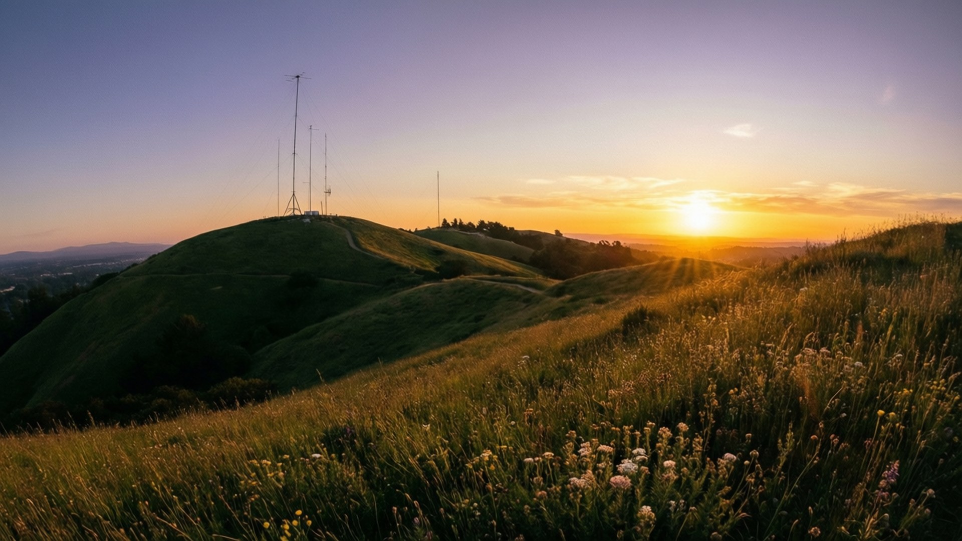 Sunset on the Dish Trail by Wallpapers.art Studio