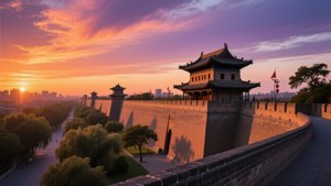 Sunset Over Ancient Ramparts