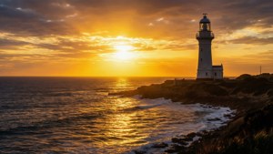 Sunset over Breakwater
