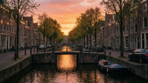 Sunset over Canal