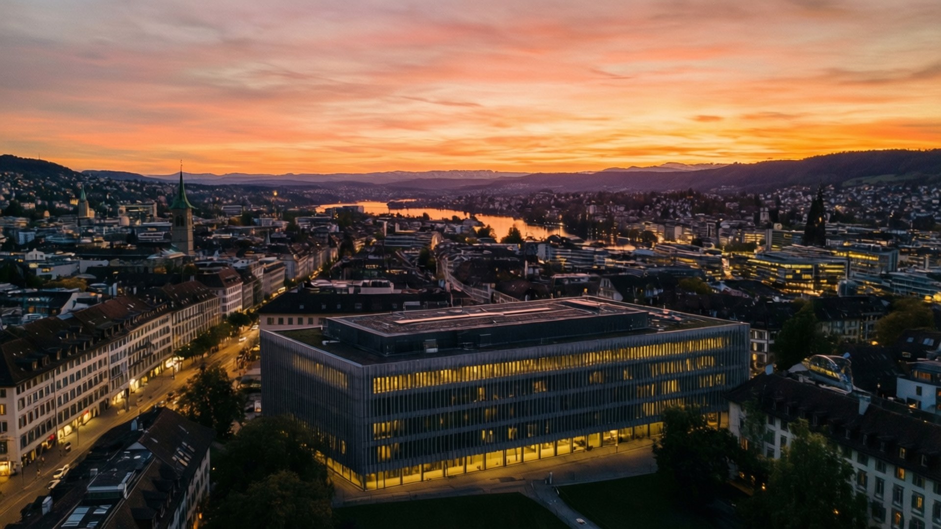 Sunset Over ETH by Wallpapers.art Studio