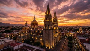 Sunset Over Guadalajara Cathedral