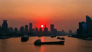 Sunset Over Huangpu