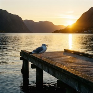 Sunset Over Larvik Fjord