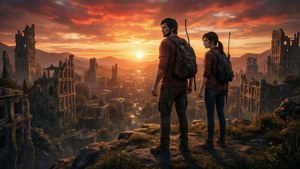 Sunset Over Ruins
