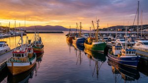 Sunset Over Sandefjord Harbor