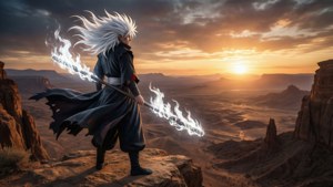 Sunset over the Desert