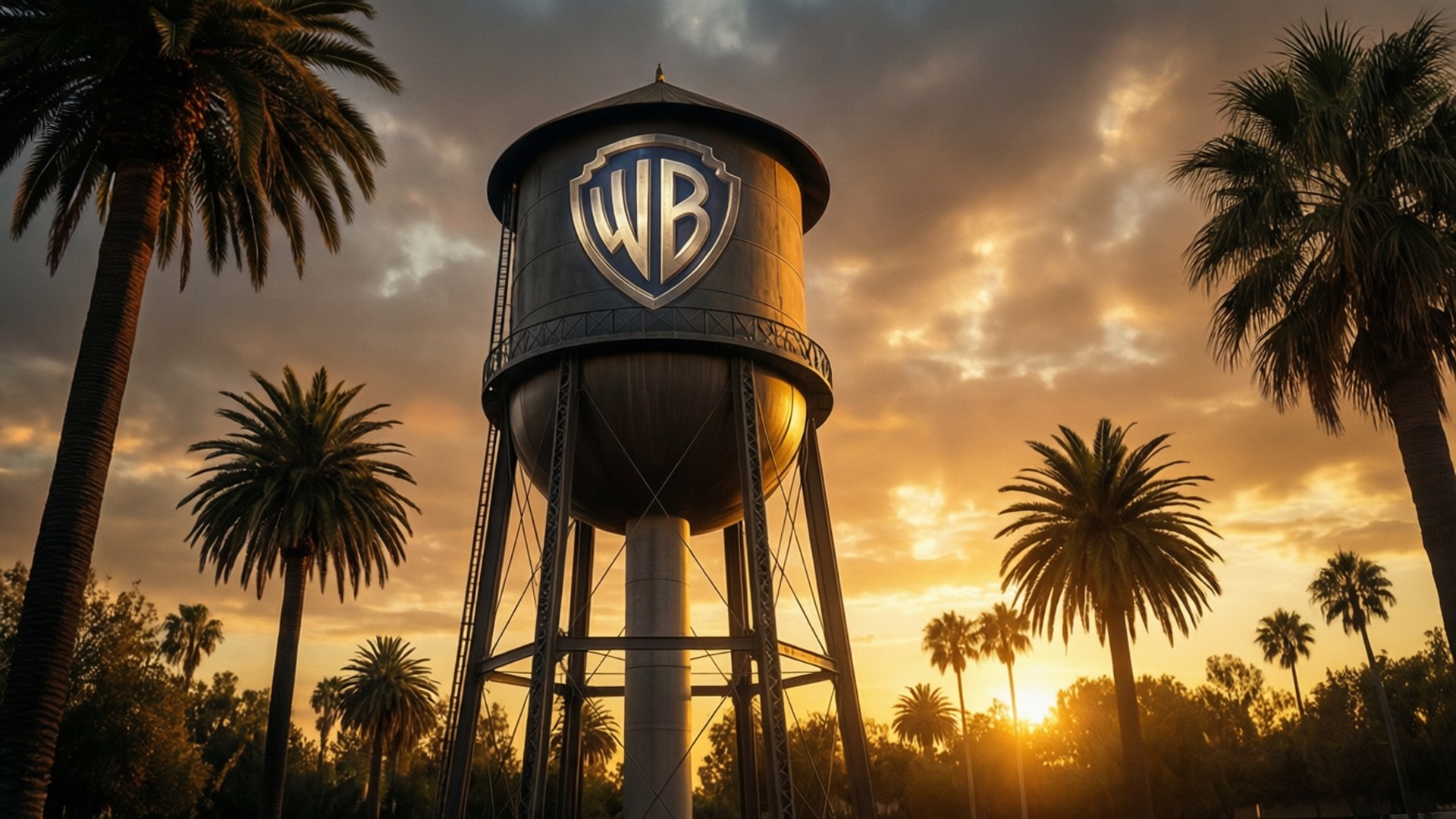 Sunset Over the Tower by Wallpapers.art Studio