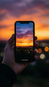 Sunset Phone Hand