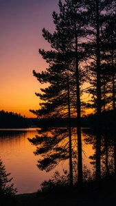 Sunset Pine Lake