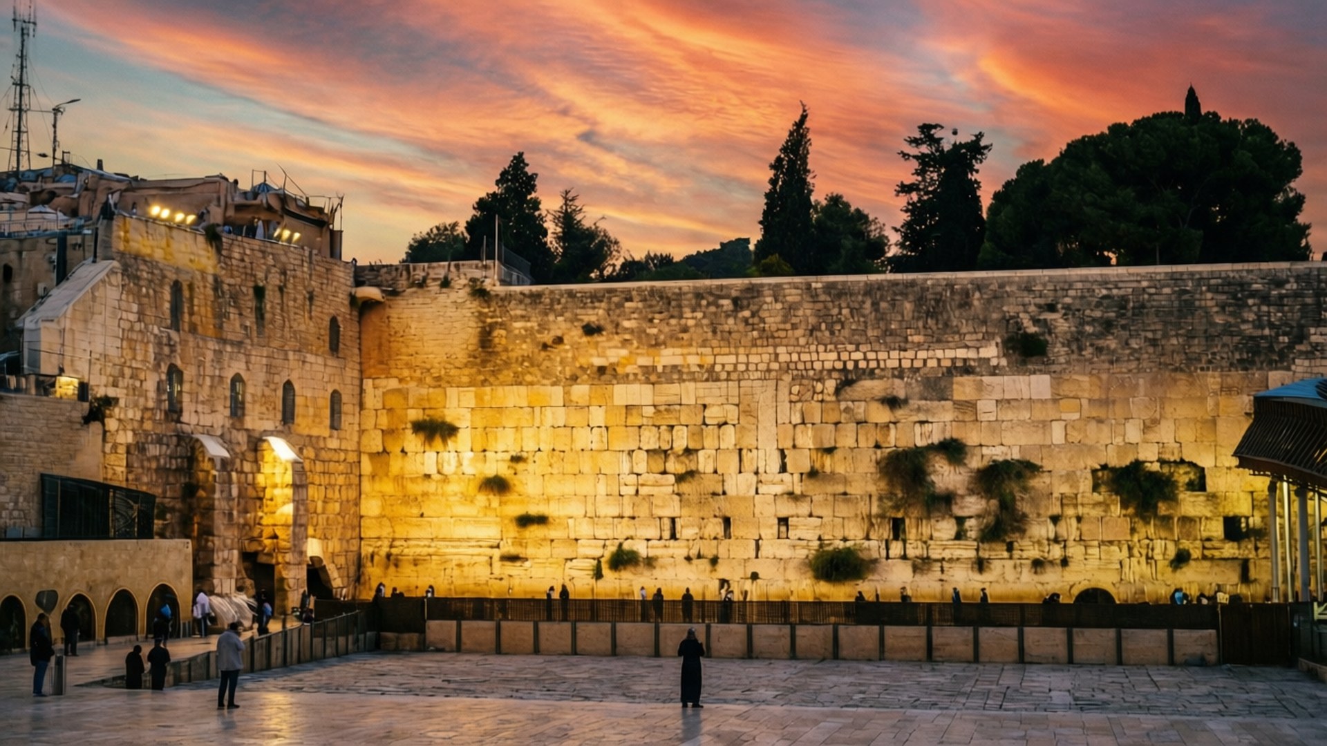 Sunset Prayer at the Wall by Wallpapers.art Studio