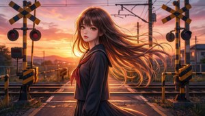 Sunset Railway Crossing