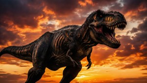 Sunset Roar Silhouette