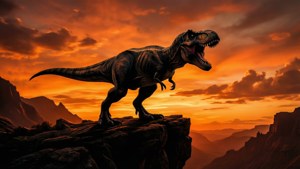 Sunset Roar Silhouette