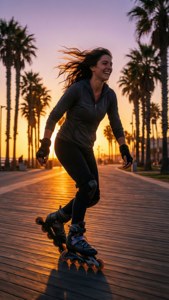 Sunset Rollerblade