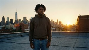 Sunset Rooftop Contemplation