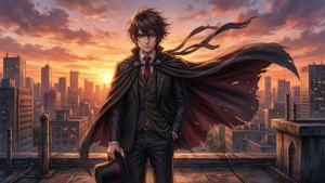 Sunset Rooftop Gaze