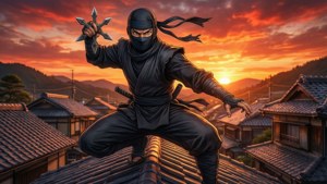 Sunset Rooftop Ninja