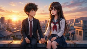 Sunset Rooftop Romance