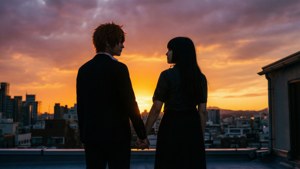 Sunset Rooftop Romance