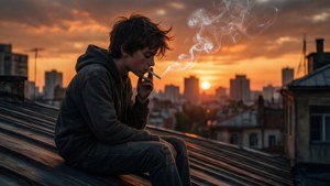 Sunset Rooftop Silence