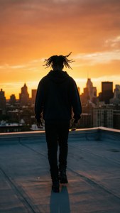 Sunset Rooftop Solitude