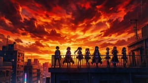 Sunset Rooftop Vaporwave
