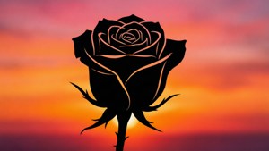 Sunset Rose Silhouette